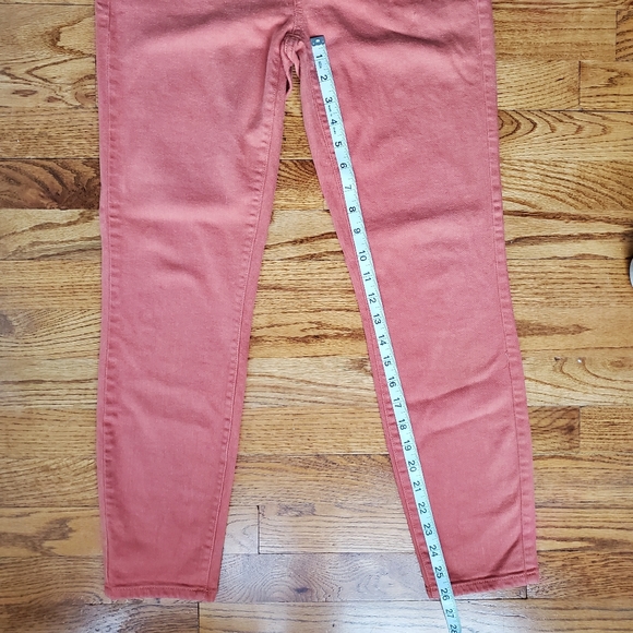 Lakeview Denim Mid Rise Salmon Skinny Jeggings Size 29 - Picture 12 of 13